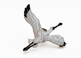 Mai Po Bird Pin - Black-faced Spoonbill flying | 米埔雀鳥- 黑臉琵鷺 (飛行)
