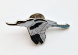 Mai Po Bird Pin - Pied Avocet flying | 米埔雀鳥 - 反嘴鷸 (飛行)